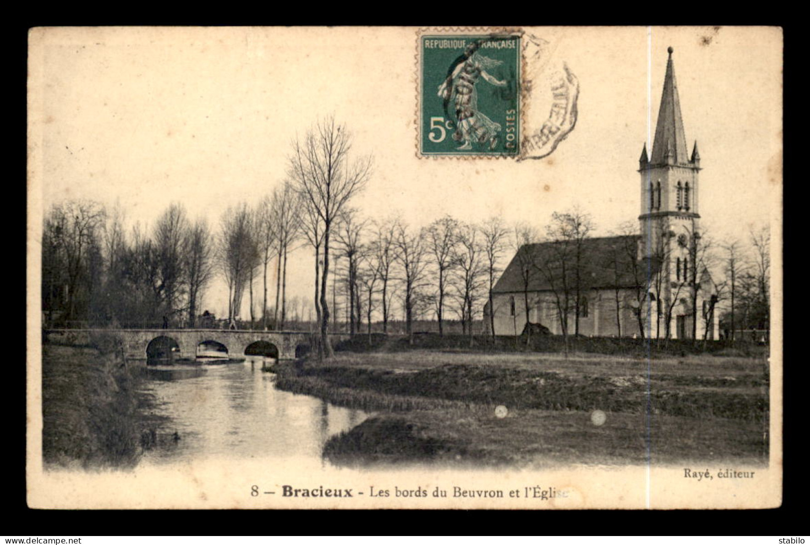 41 - BRACIEUX - LES BORDS DU BEUVRON ET L'EGLISE - Andere & Zonder Classificatie