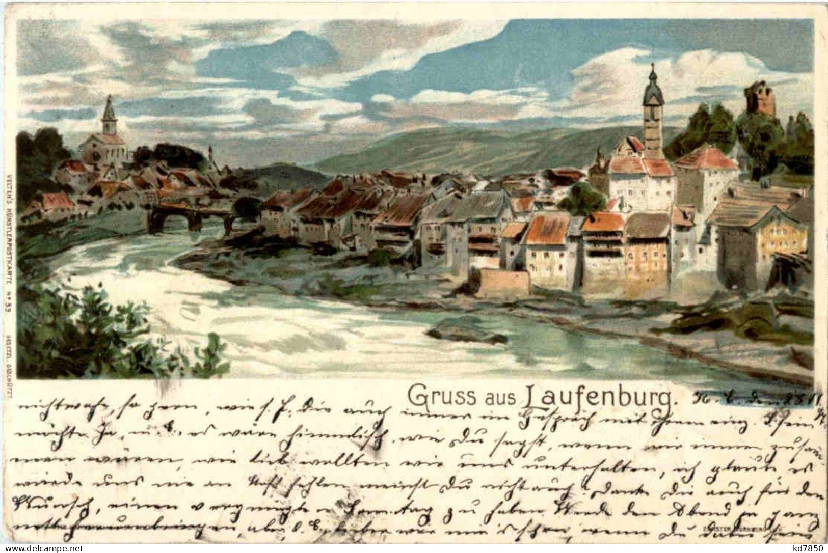 Gruss Aus Laufenburg - Litho - Laufenburg 