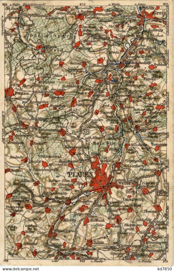 Plauen - Landkarte - Plauen