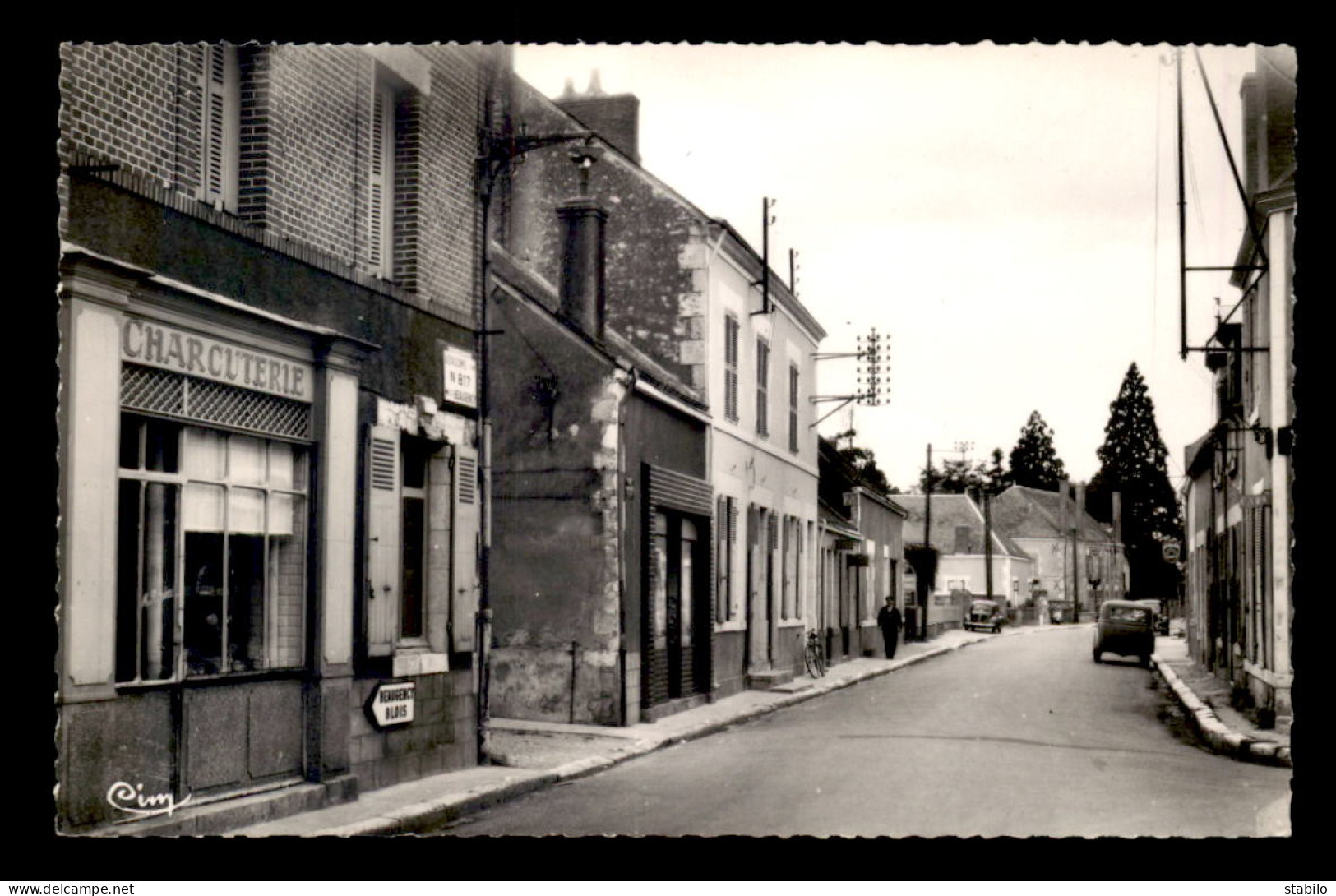 41 - MARCHENOIR - RUE ALPHONSE SAUNIER - CHARCUTERIE M. RONDEAU - PANNEAU CITROEN AGENCE - Marchenoir