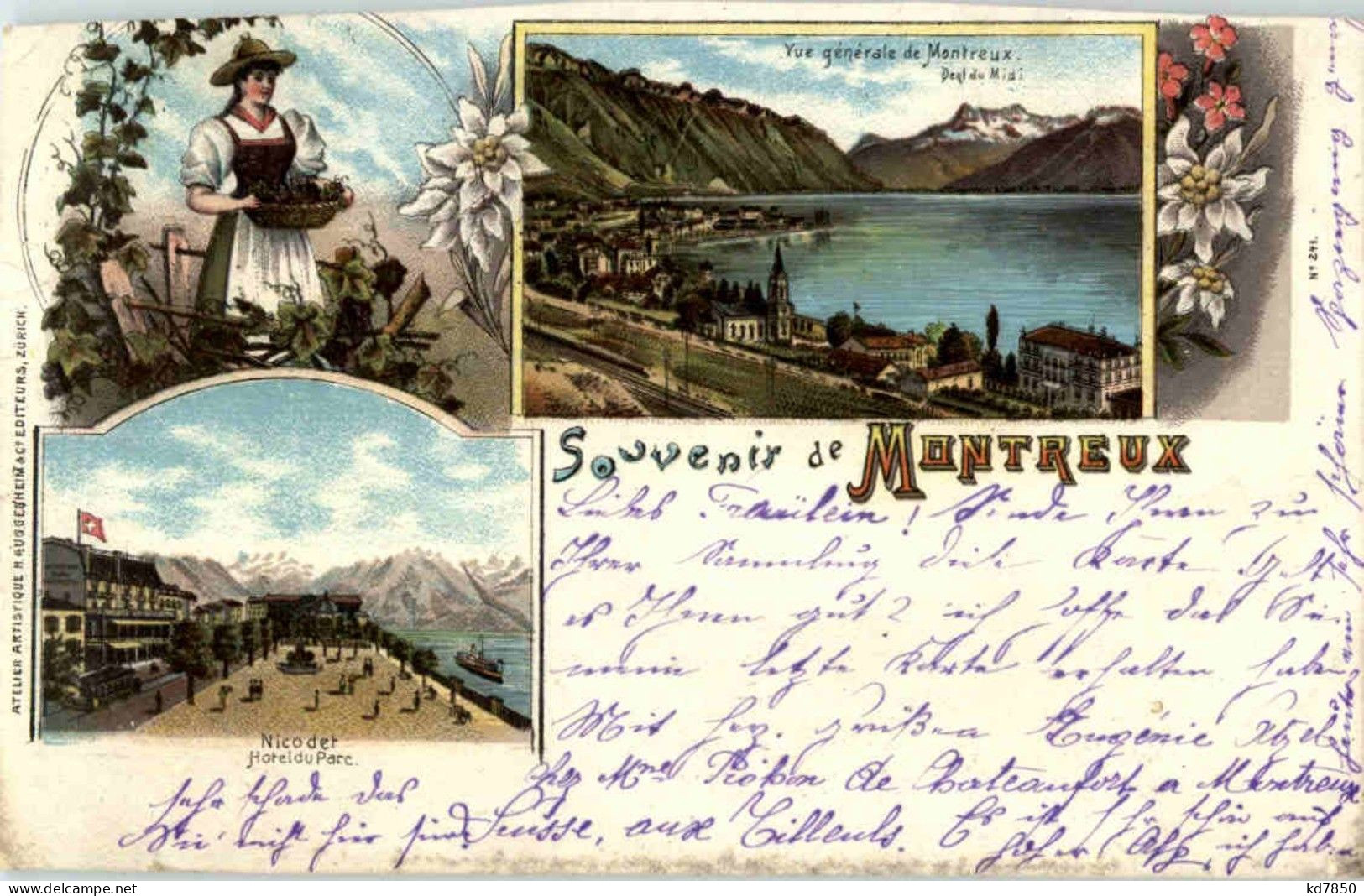 Souvenir De Montreux - Litho - Montreux