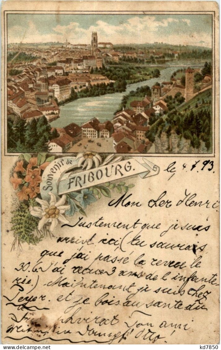 Souvenir De Fribourg 1893 - Fribourg