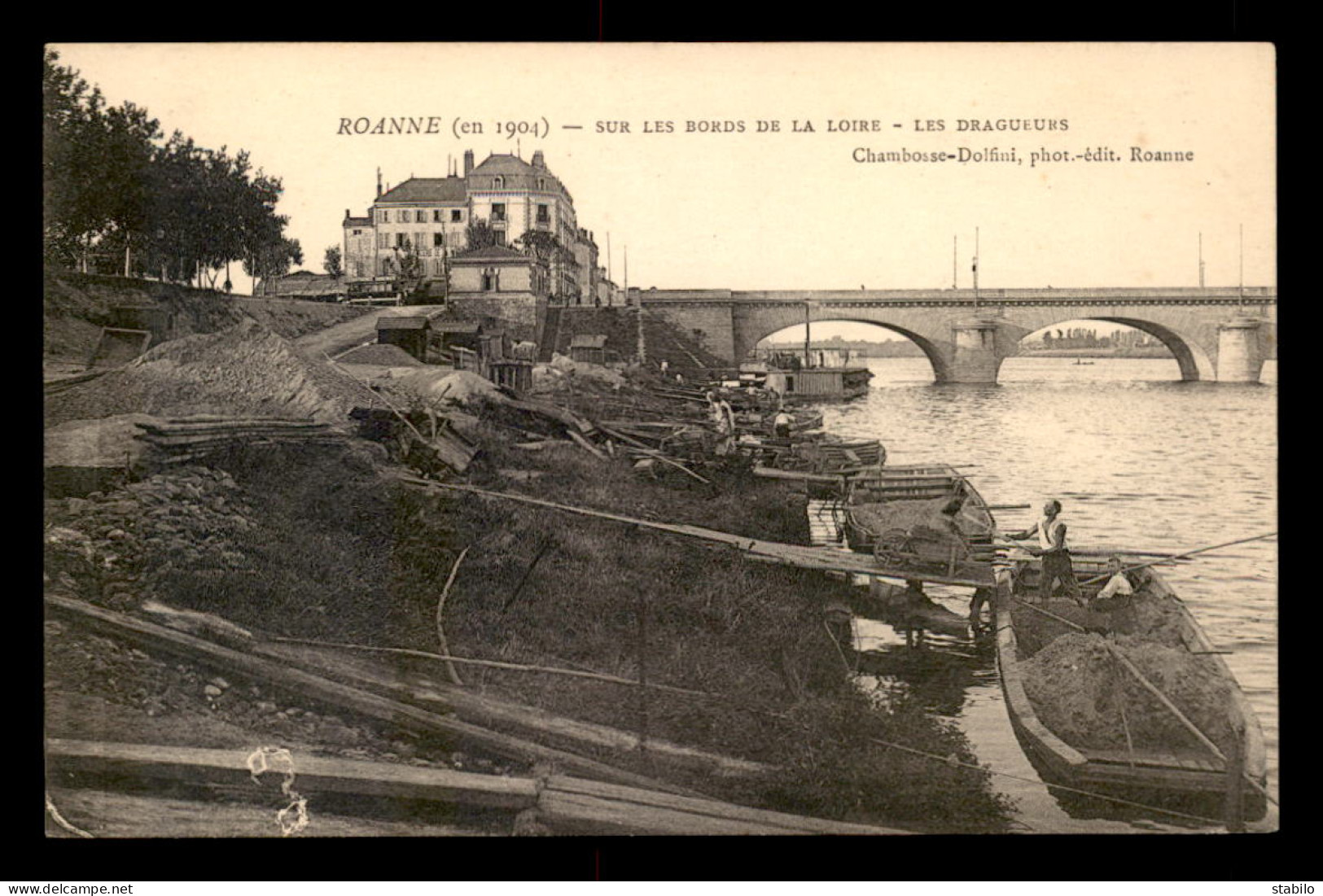 42 - ROANNE - LES DRAGUEURS SUR LES BORDS DE LA LOIRE - Roanne