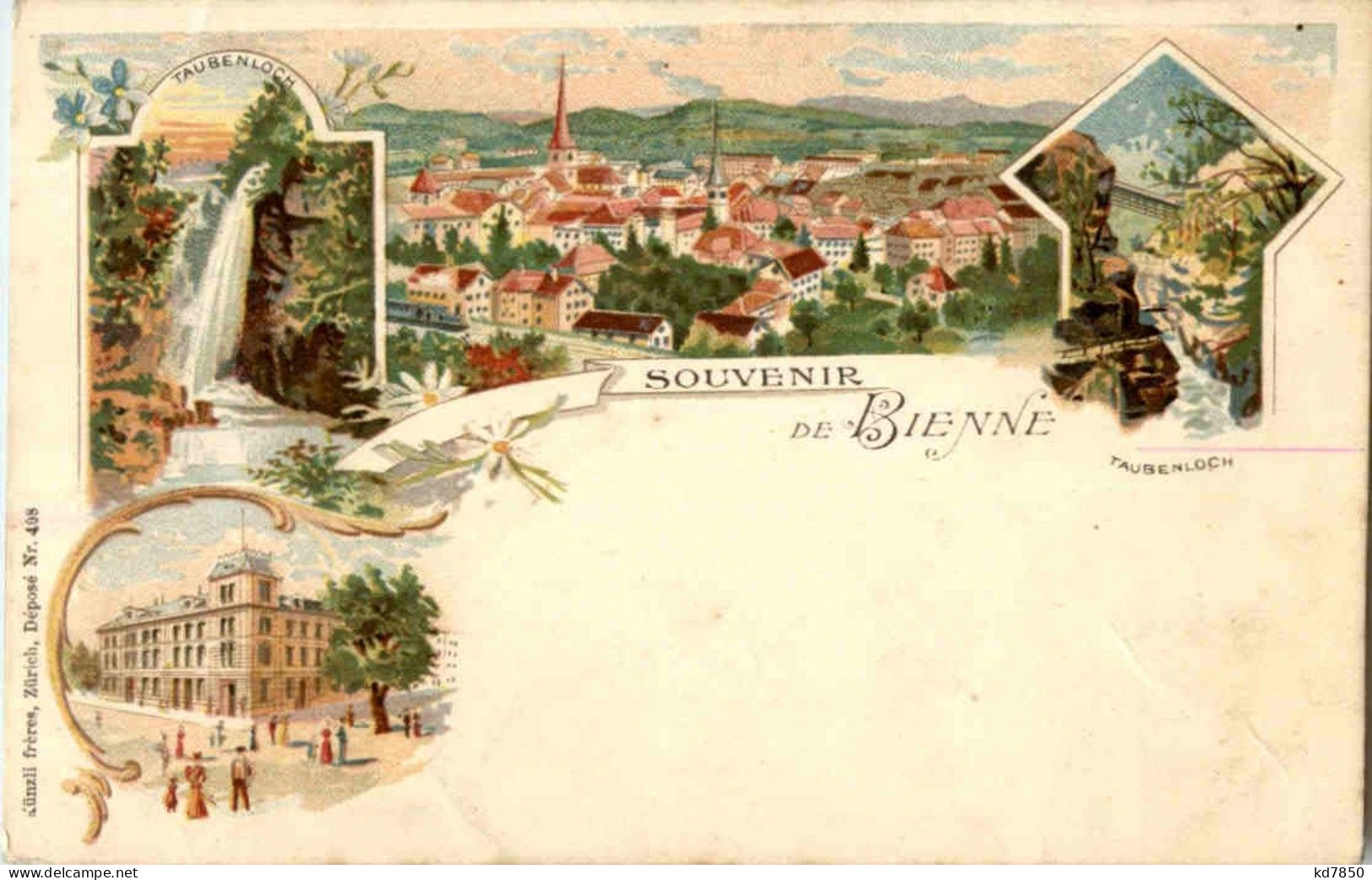 Souvenir De Bienne - Litho - Bienne