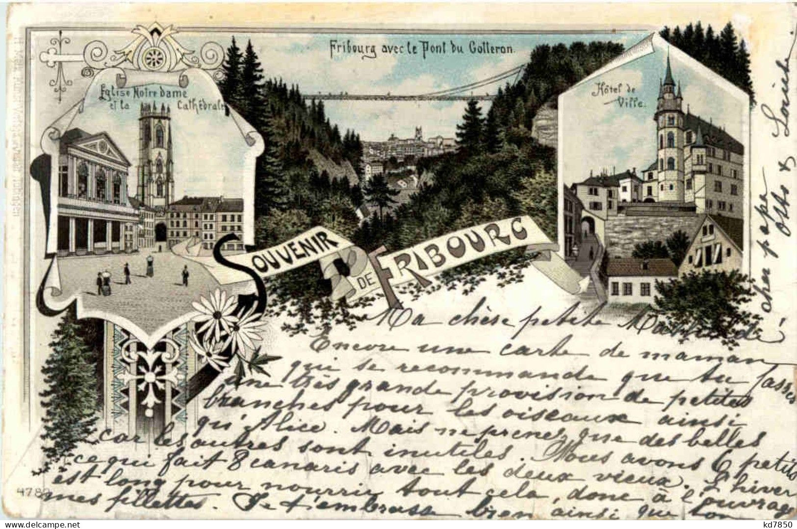 Souvenir De Fribourg 1898 - Fribourg