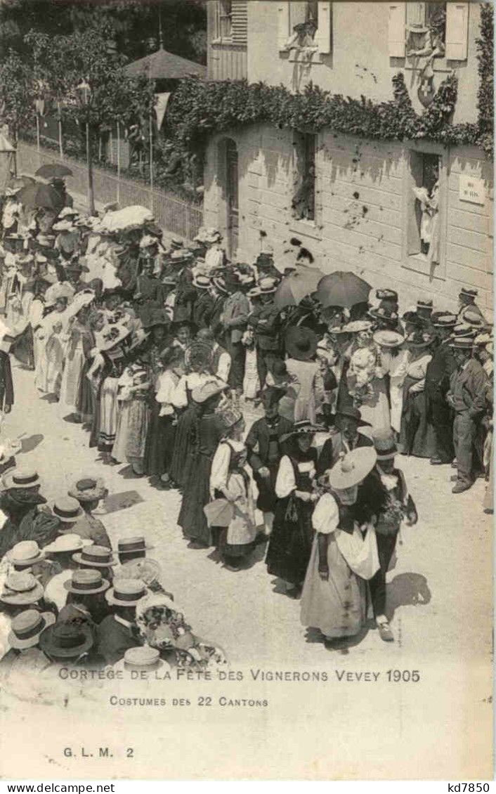 Vevey - Cortege De La Fete Des Vignerons 1905 - Vevey