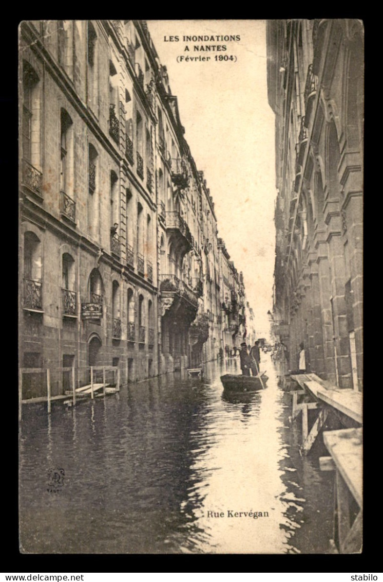 44 - NANTES - LES INONDATIONS DE FEVRIER 1904 - RUE KERGEVAN - Nantes