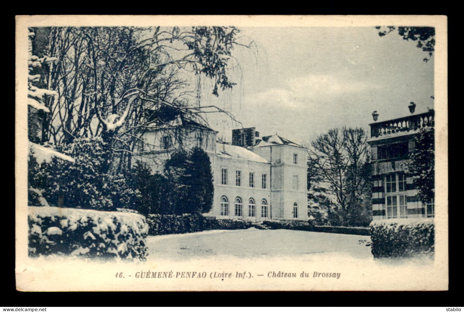 44 - GUEMENE-PENFAO - CHATEAU DU BROSSAY SOUS LA NEIGE - Guémené-Penfao