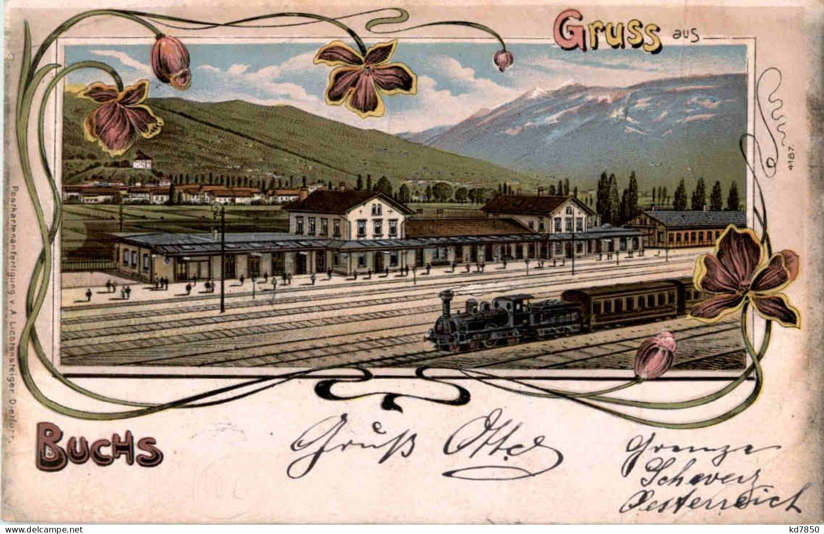 Gruss Aus Buchs - Litho Bahnhof - Buchs