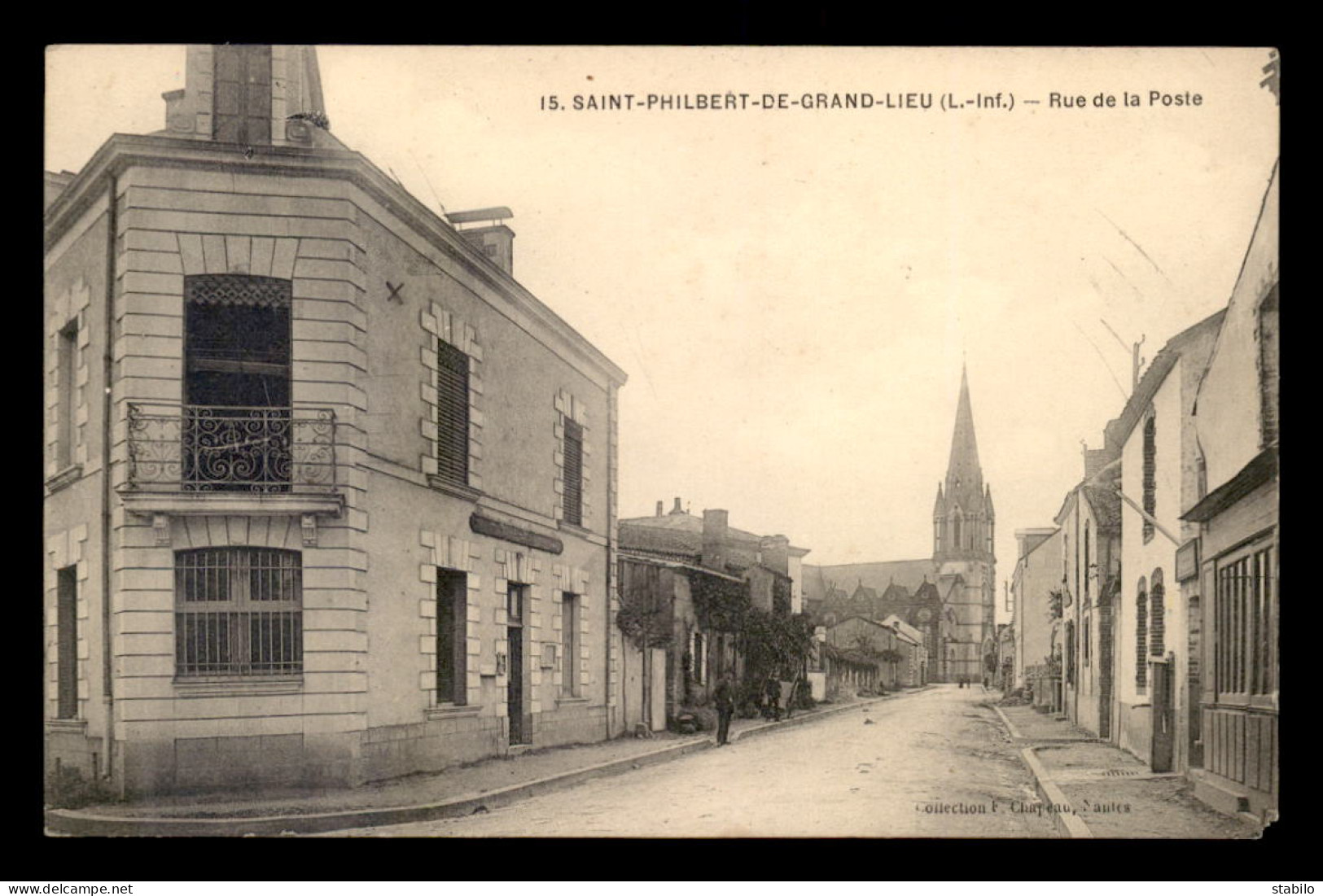 44 - ST-PHILIBERT-DE-GRAND-LIEU - RUE DE LA POSTE - VOIR ETAT - Saint-Philbert-de-Grand-Lieu