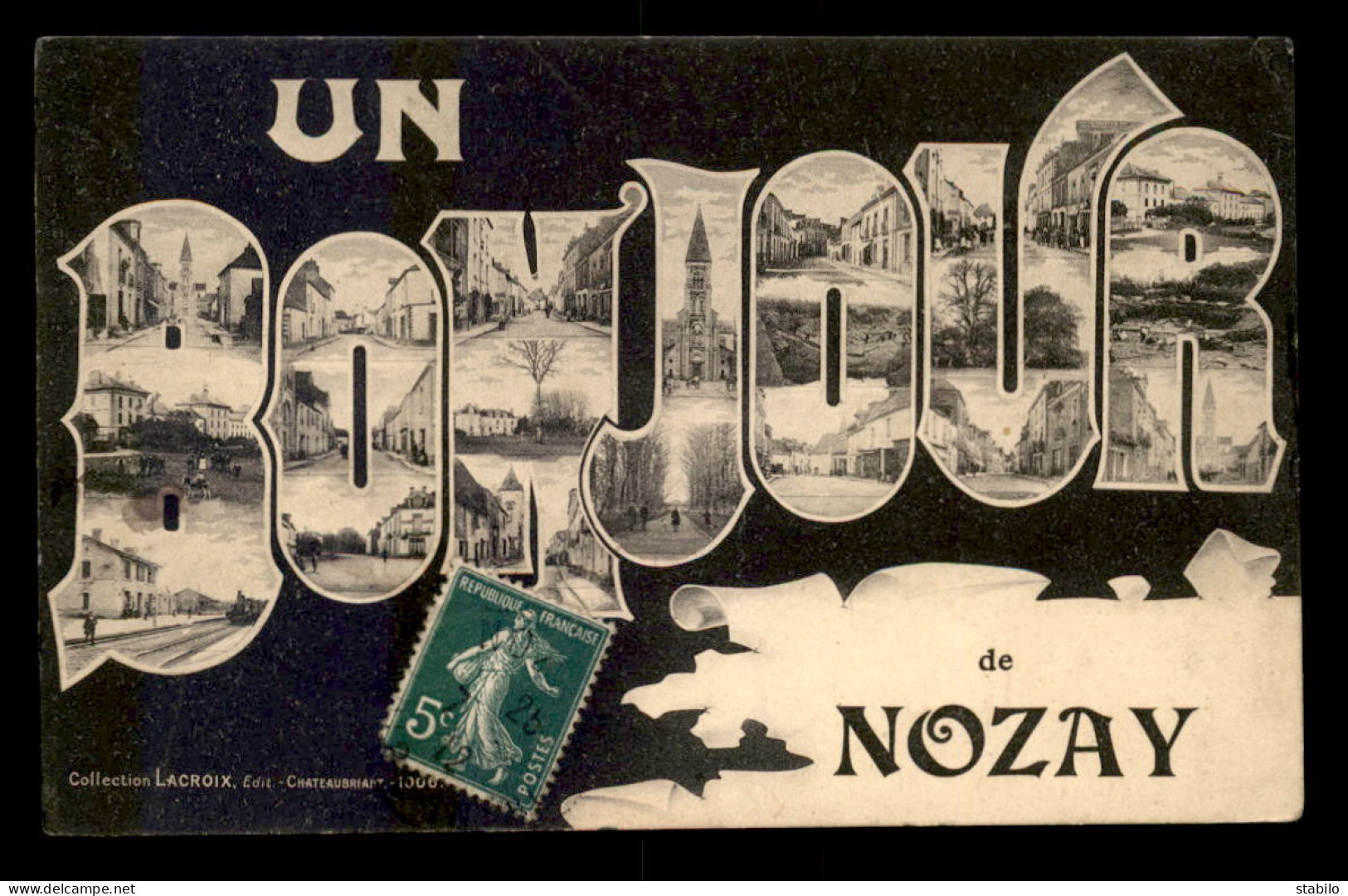 44 - NOZAY - UN BONJOUR LETTRES MULTIVUES - Altri & Non Classificati