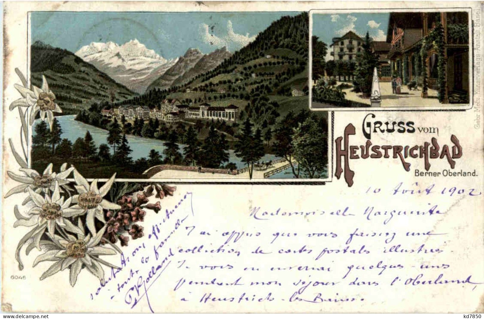 Gruss Aus Heustrichbad - Litho - Other & Unclassified