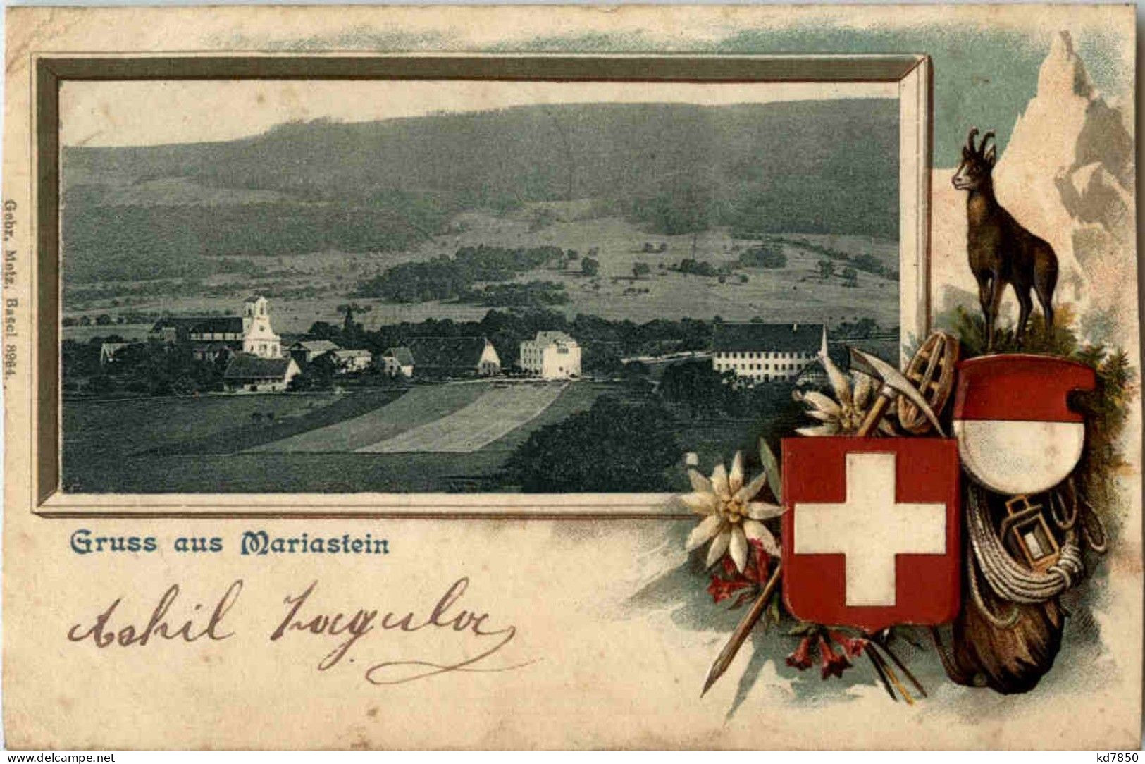 Gruss Aus Mariastein - Prägekarte Litho - Other & Unclassified