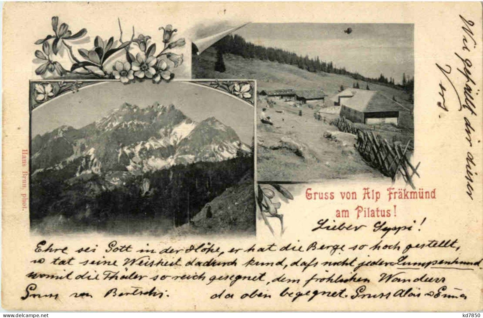 Gruss Von Alp Fräkmünd Am Pilatus - Other & Unclassified