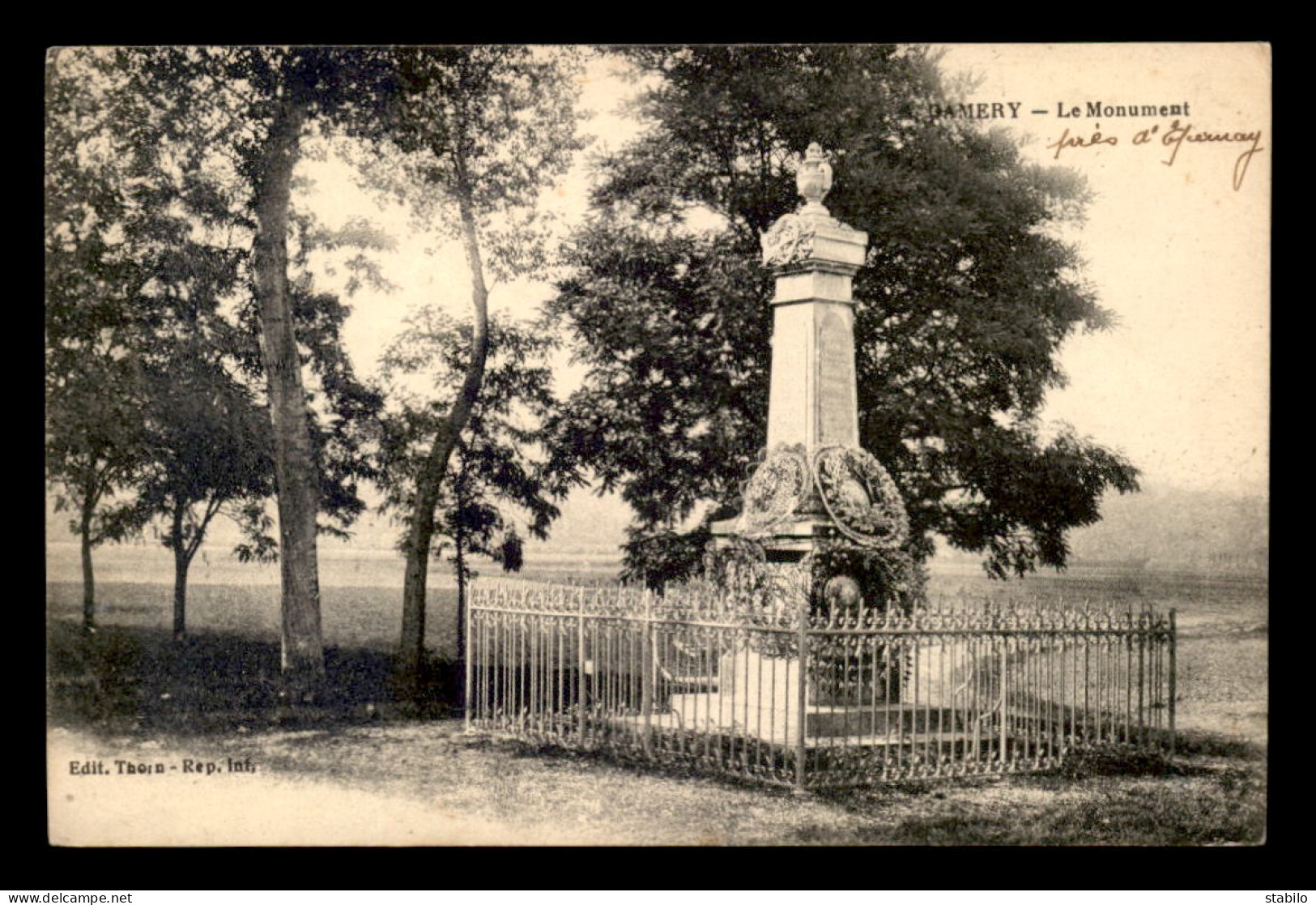 51 - DAMERY - LE MONUMENT - GUERRE DE 1870 ? - Andere & Zonder Classificatie