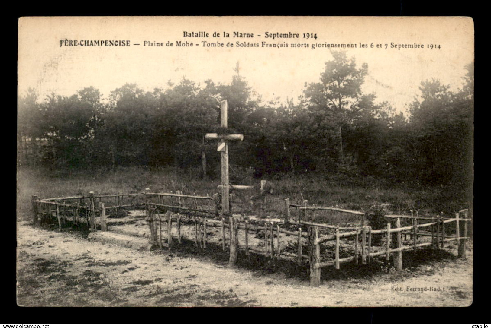 51 - FERE-CHAMPENOISE - PLAINE DE MOHE - TOMBES D'OFFICIERS ET SOLDATS FRANCAIS - GUERRE 14/18 - Fère-Champenoise