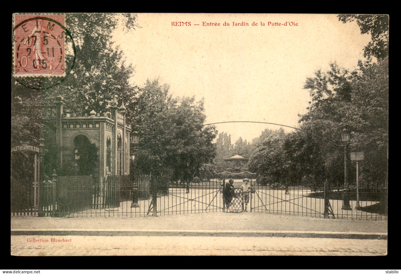 51 - REIMS - ENTREE DU JARDIN DE LA PATTE D'OIE - Reims