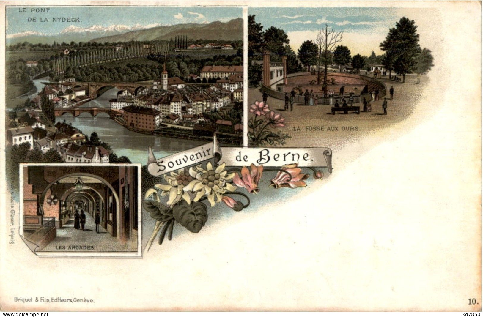 Souvenir De Berne - Litho - Berne