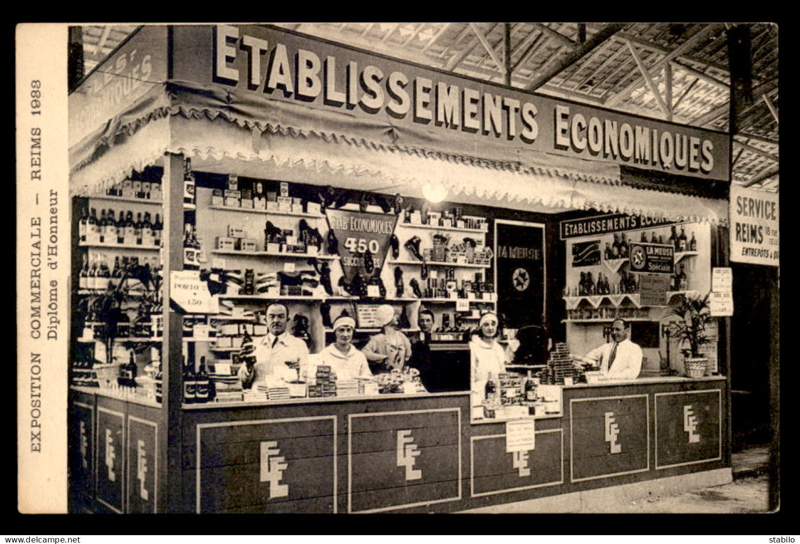 51 - REIMS - EXPOSITION COMMERCIALE 1933 - STAND DES ETABLISSEMENTS ECONOMIQUES - Reims