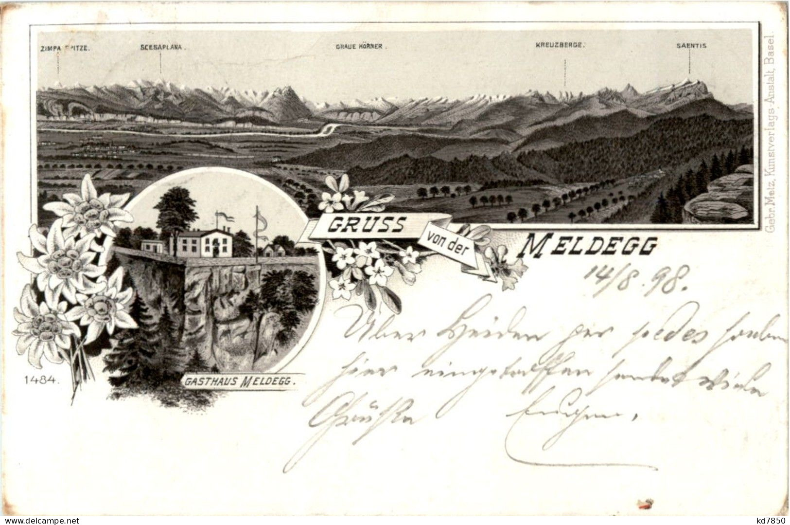 Gruss Aus Meldegg - Litho - Andere & Zonder Classificatie