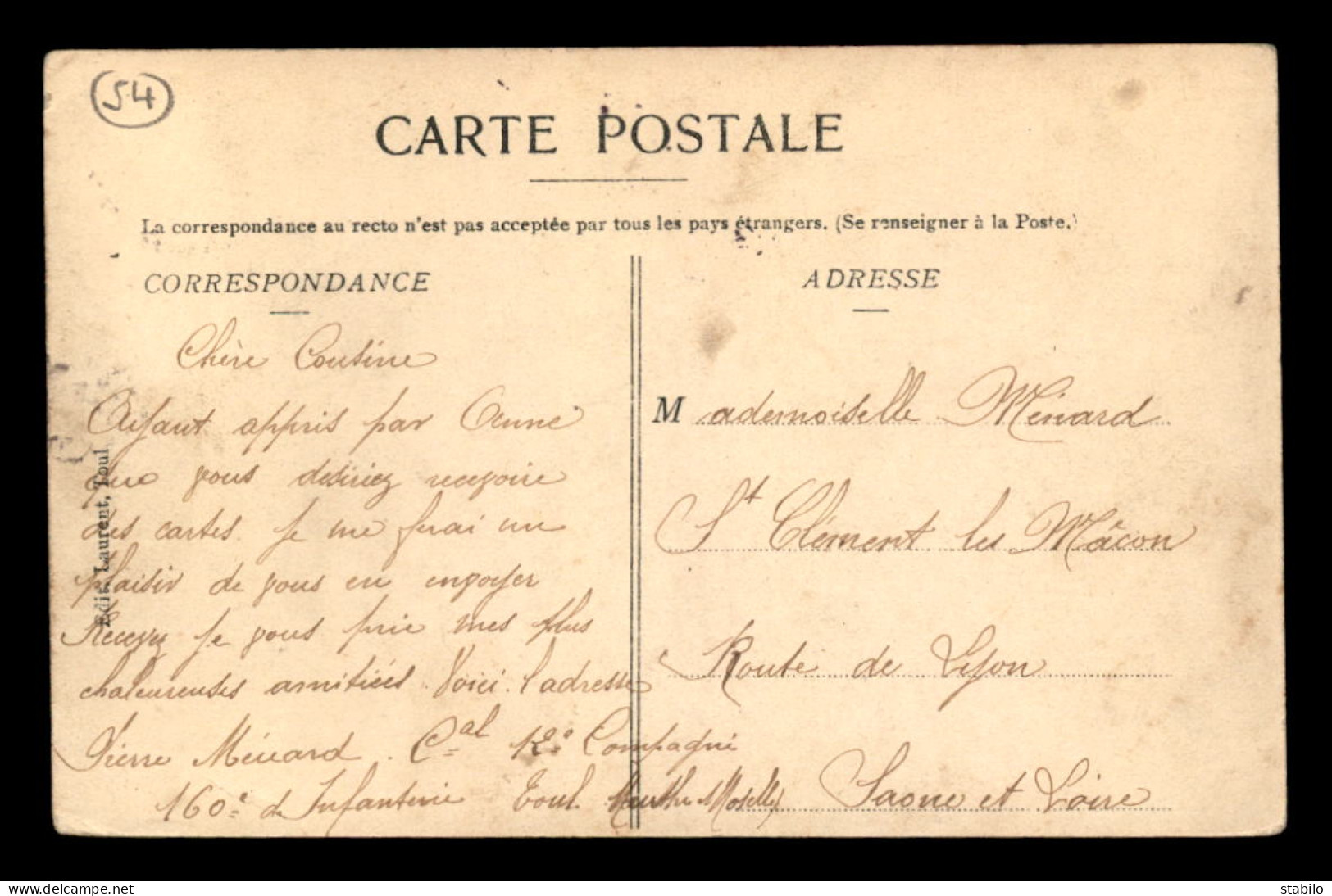 54 - TOUL - SOUVENIR - LETTRES MULTIVUES - Toul