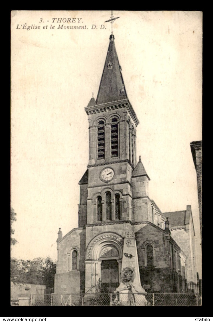 54 - THOREY - L'EGLISE ET LE MONUMENT AUX MORTS - Sonstige & Ohne Zuordnung