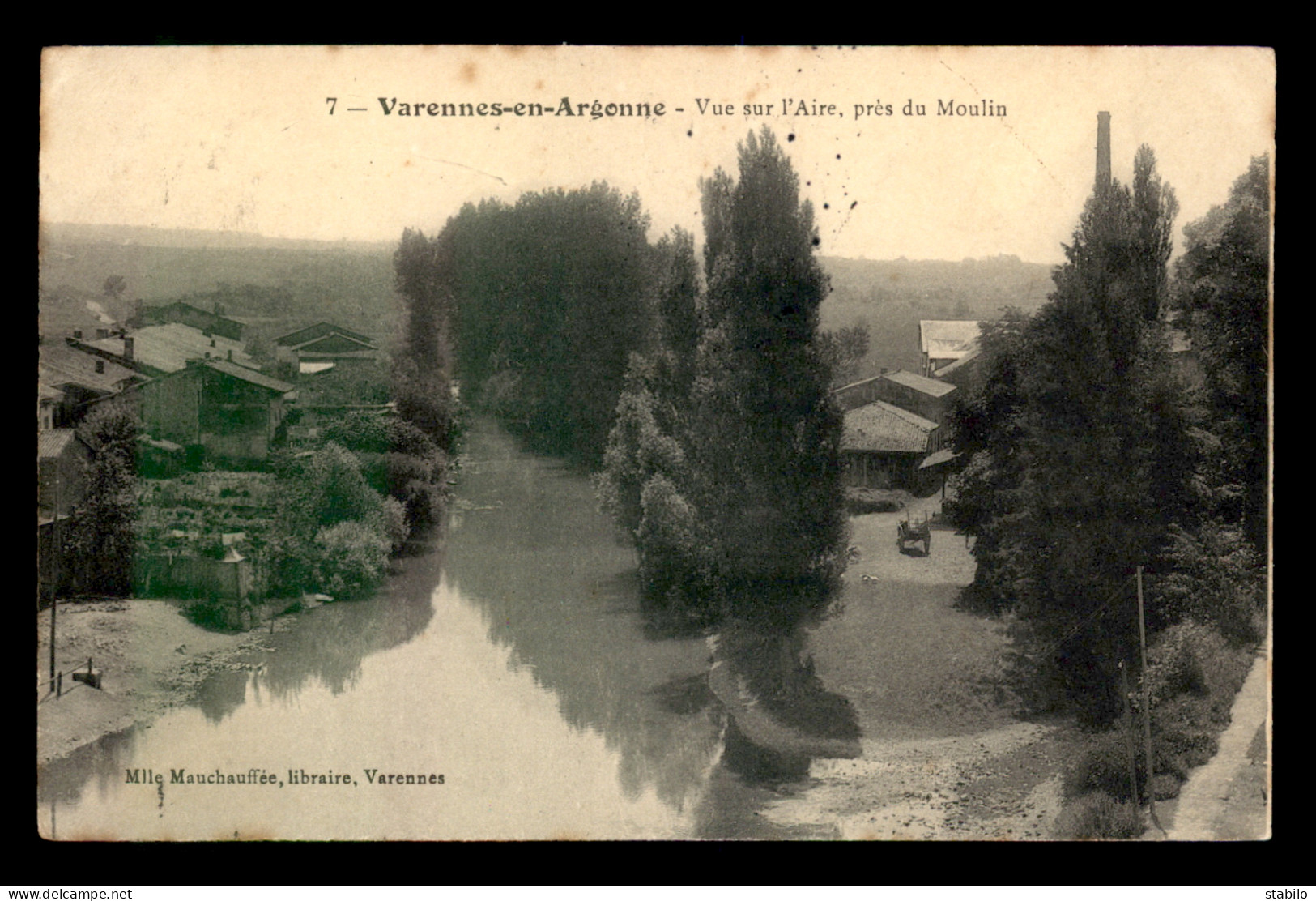 55 - VARENNES-EN-ARGONNE - VUE SUR L'AIRE PRES DU MOULIN A EAU - EDITEUR MELLE MAUCHAUFFEE - Andere & Zonder Classificatie