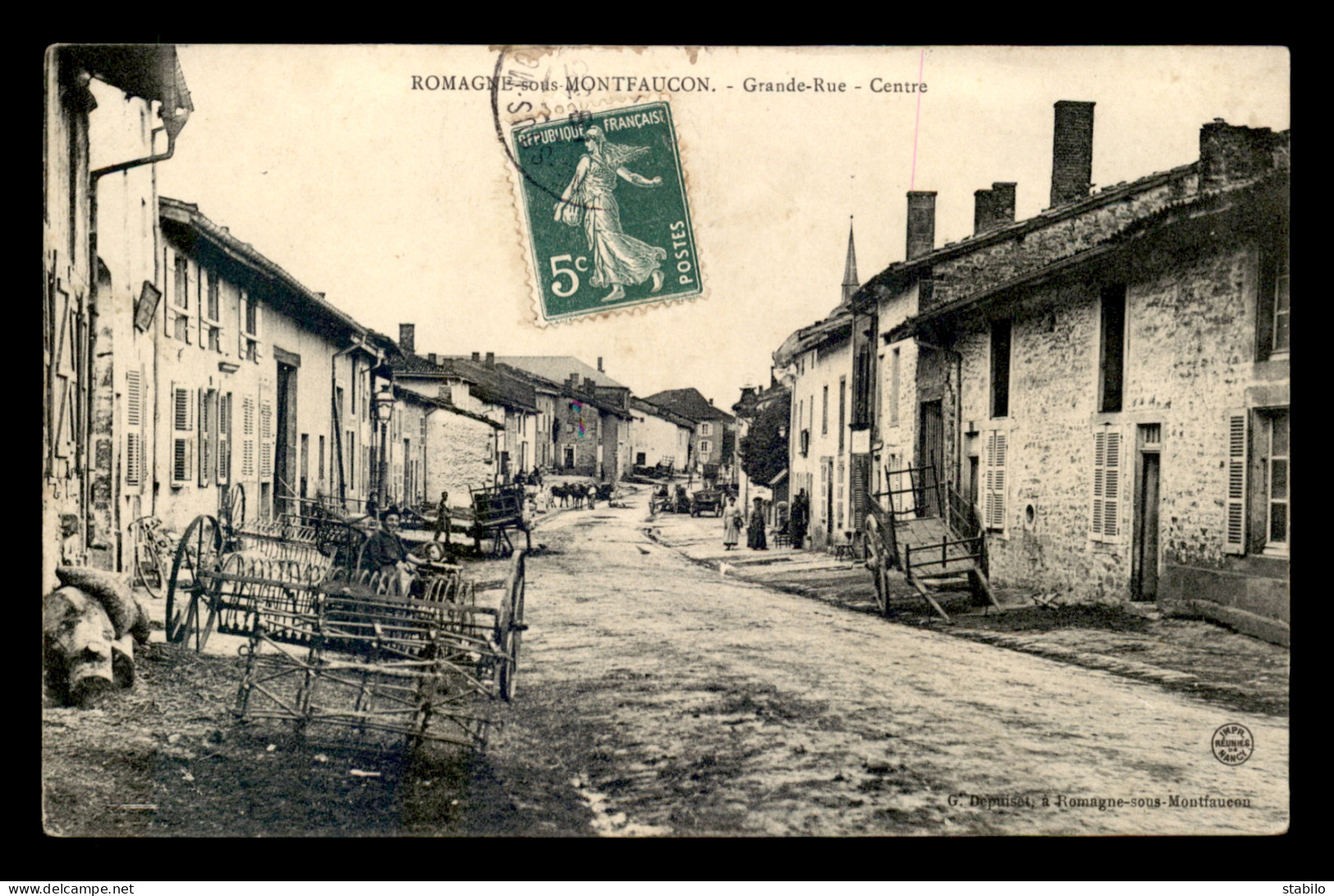 55 - ROMAGNE-SOUS-MONTFAUCON - GRANDE RUE - EDITEUR DEPUISET - Andere & Zonder Classificatie