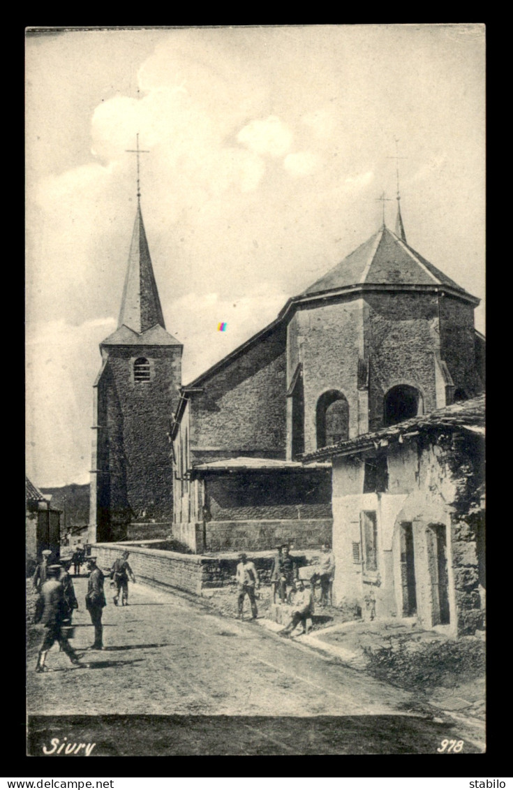 55 - SIVRY-SUR-MEUSE - L'EGLISE - FELDPOSTKARTE - GUERRE 14/18 - Andere & Zonder Classificatie