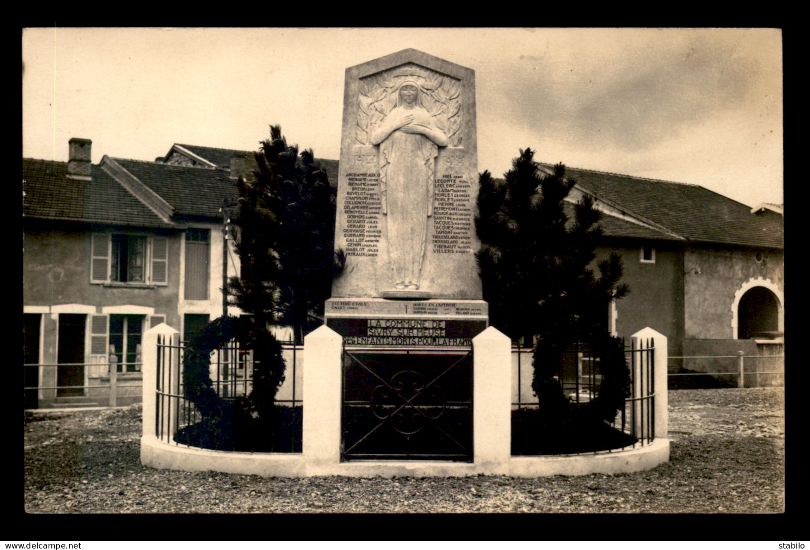 55 - SIVRY-SUR-MEUSE - LE MONUMENT AUX MORTS - CARTE PHOTO ORIGINALE - Andere & Zonder Classificatie