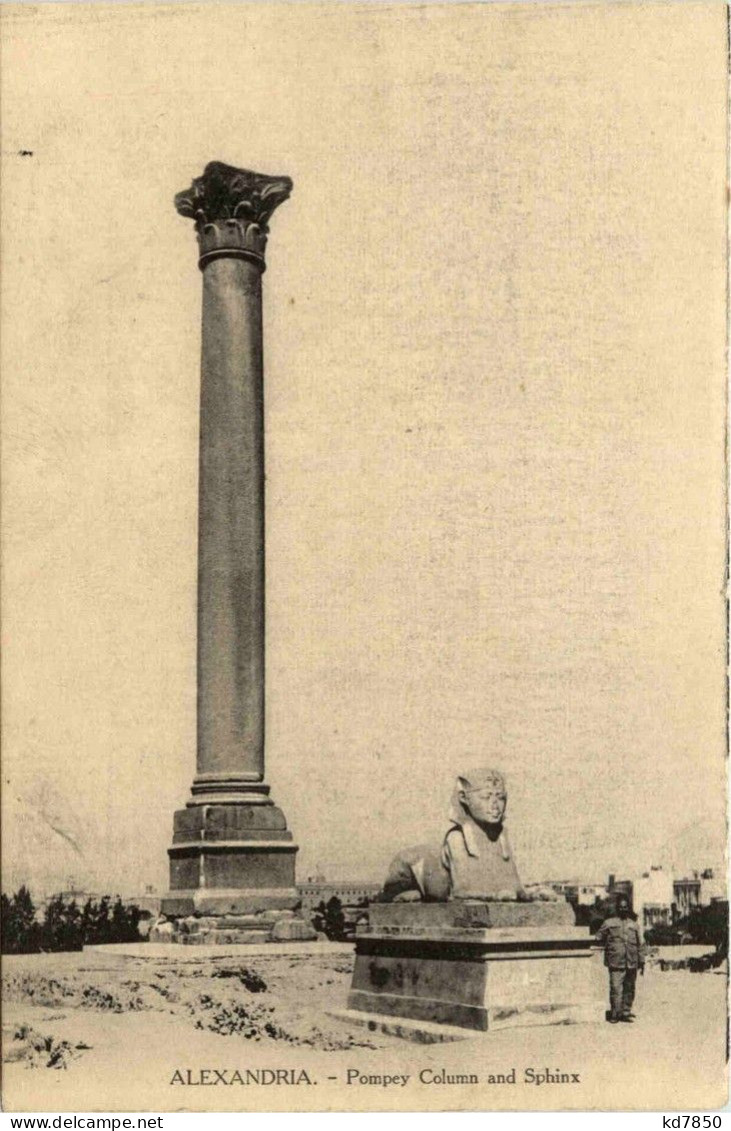 Alexandria - Pompey Column An Sphinx - Alexandrië