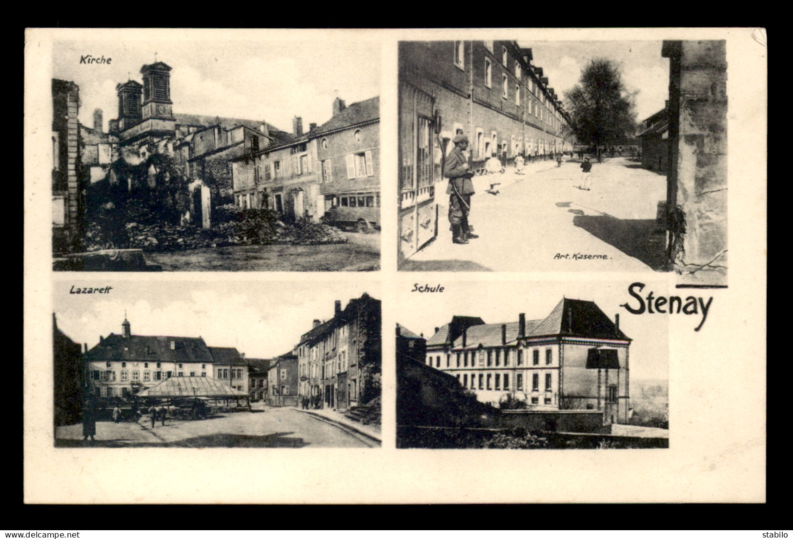 55 - STENAY - MULTIVUES - FELDPOSTKARTE - GUERRE 14/18 - Stenay