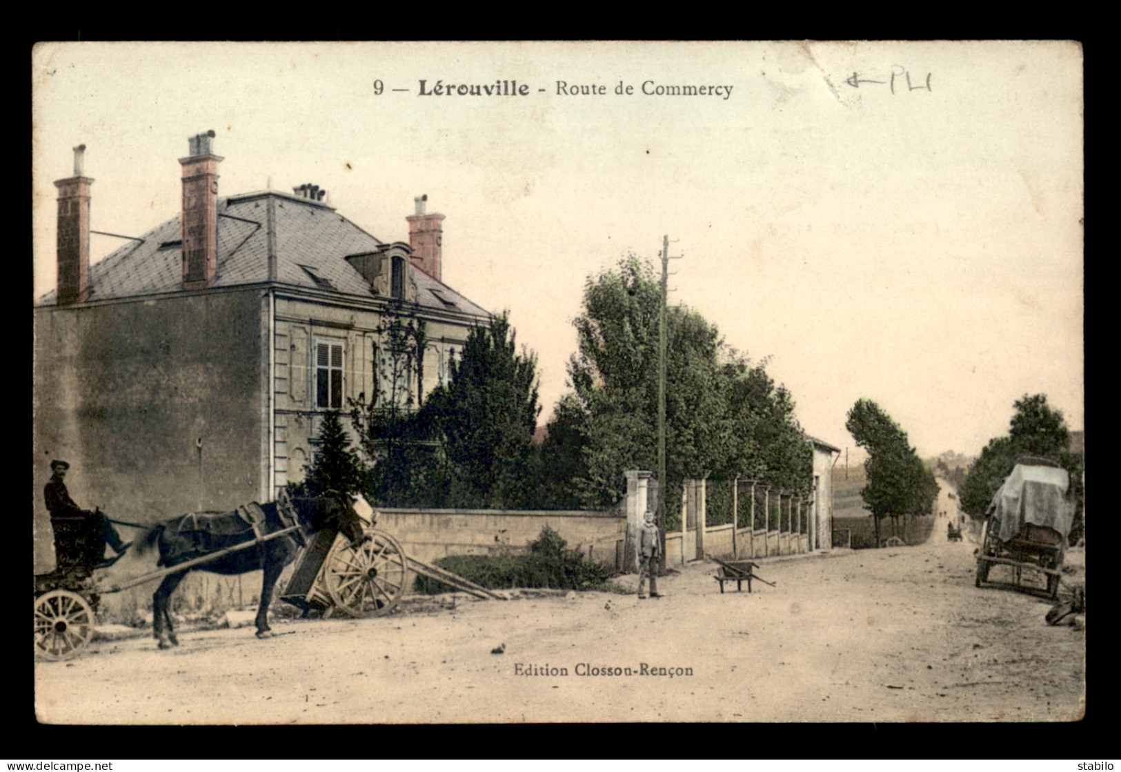 55 - LEROUVILLE - ROUTE DE COMMERCY - EDITEUR CLOSSON-RENCON - Lerouville