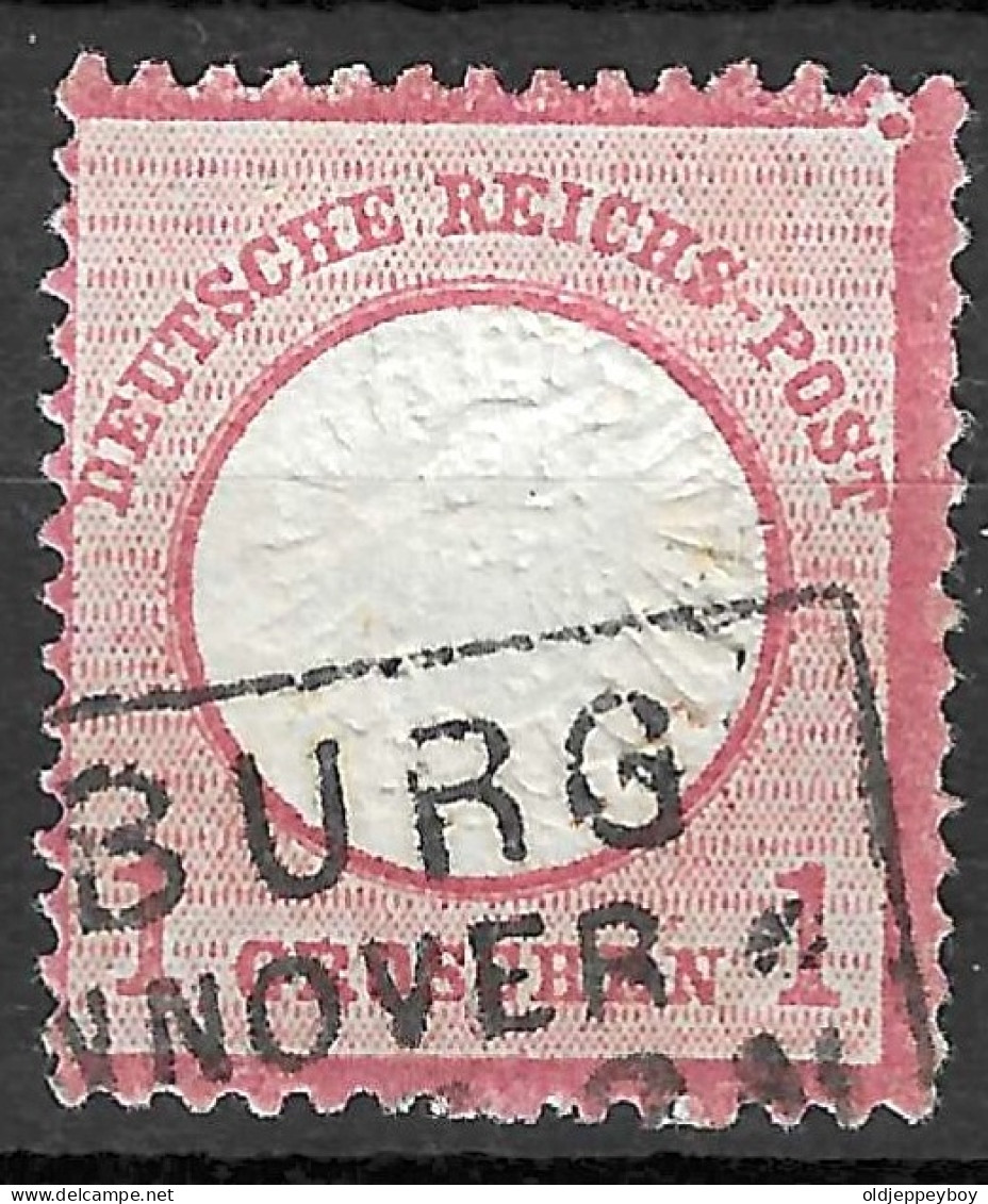 GERMAN EMPIRE GERMANY 1872 USED German Empire Mi 19 Large Shield 1gr. Used Hamburg Cancel - Oblitérés