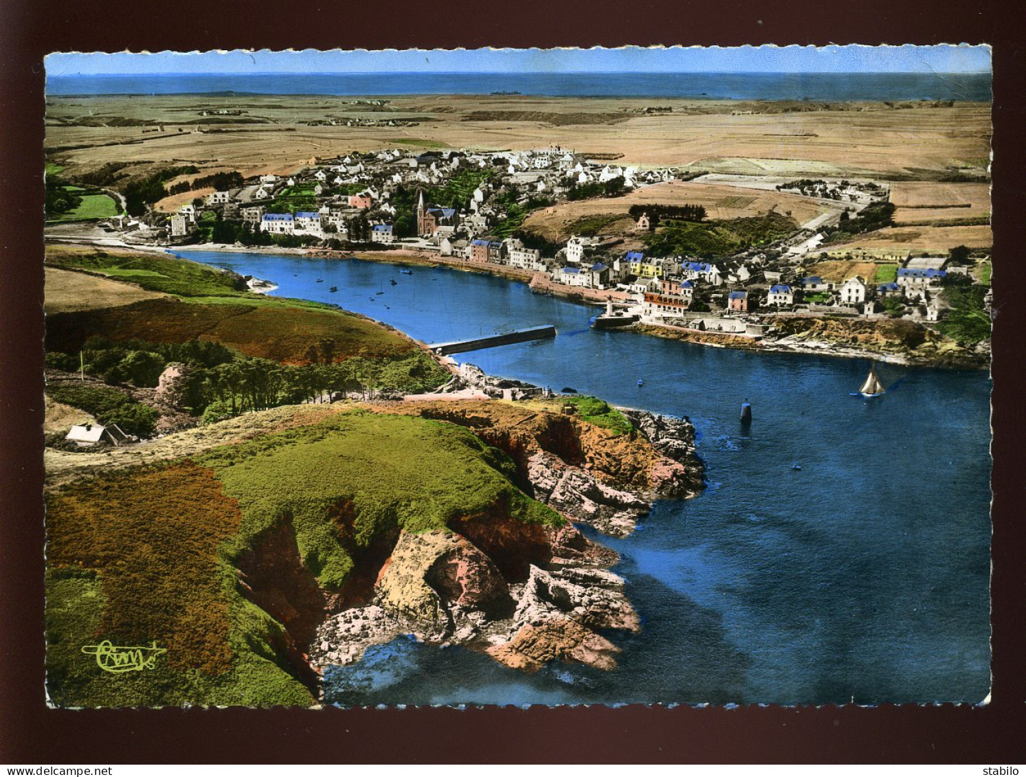 56 - BELLE-ISLE-EN-MER - SAUZON - VUE AERIENNE, LE PORT - Belle Ile En Mer