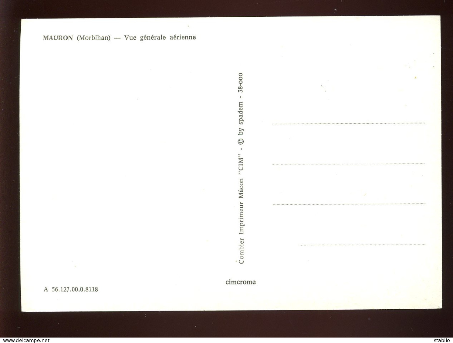 56 - MAURON - VUE AERIENNE - Altri & Non Classificati