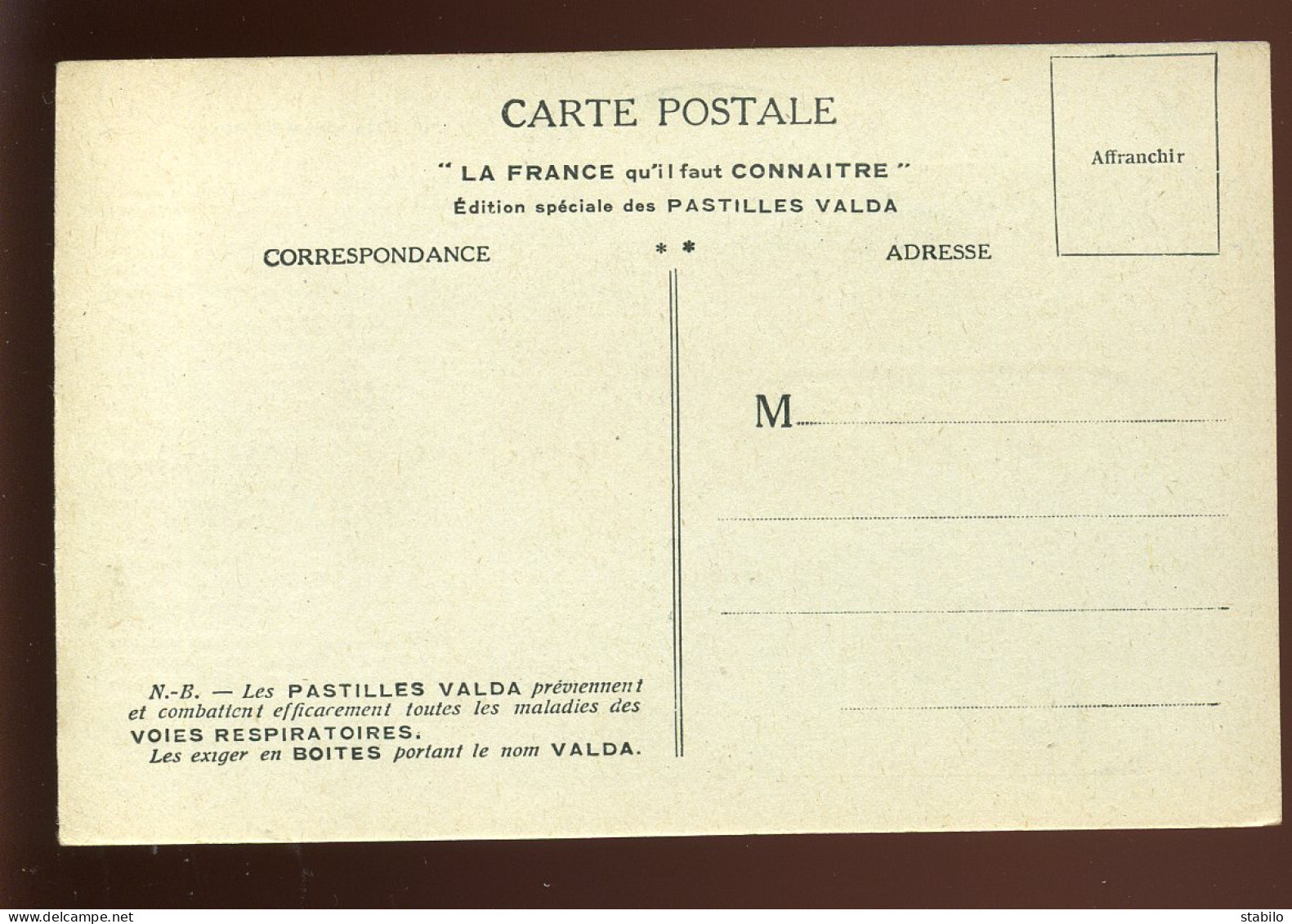 56 - CARTE ILLUSTREE DU DEPARTEMENT EDITEE PAR LES PASTILLES "VALDA" - Otros & Sin Clasificación