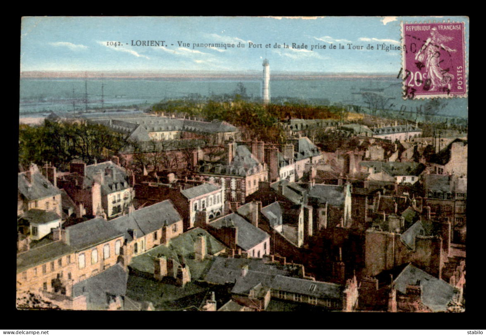 56 - LORIENT - VUE PANORAMIQUE - CARTE COLORISEE - Lorient