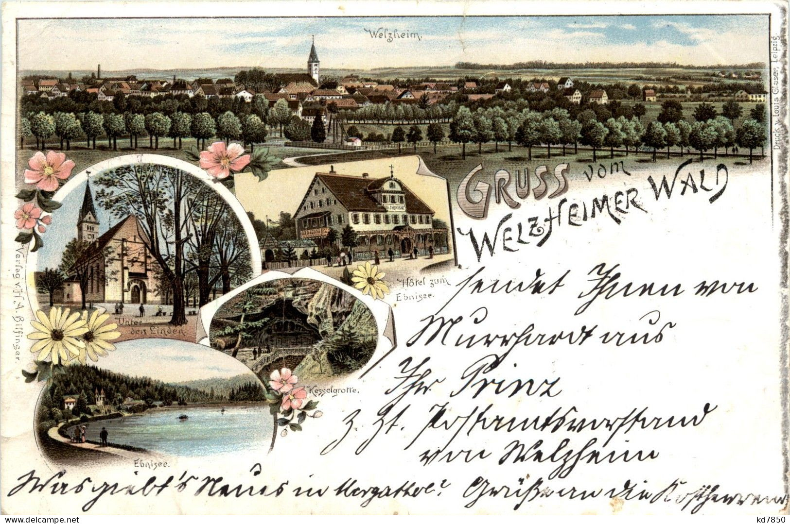 Gruss Vom Welzheimer Wald - Litho - Waiblingen