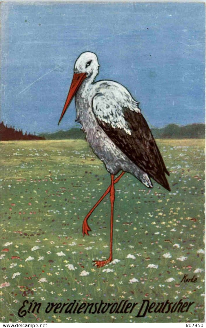 Ein Verdienstvoller Deutscher - Storch - Umoristiche