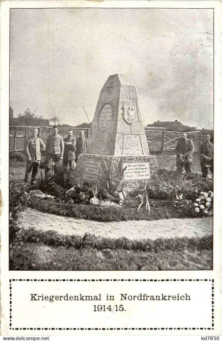 Kriegerdenkmal In Nordfrankreich - Feldpost - Kriegerdenkmal