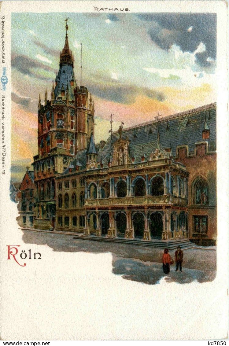 Rathaus Köln - Litho - Koeln