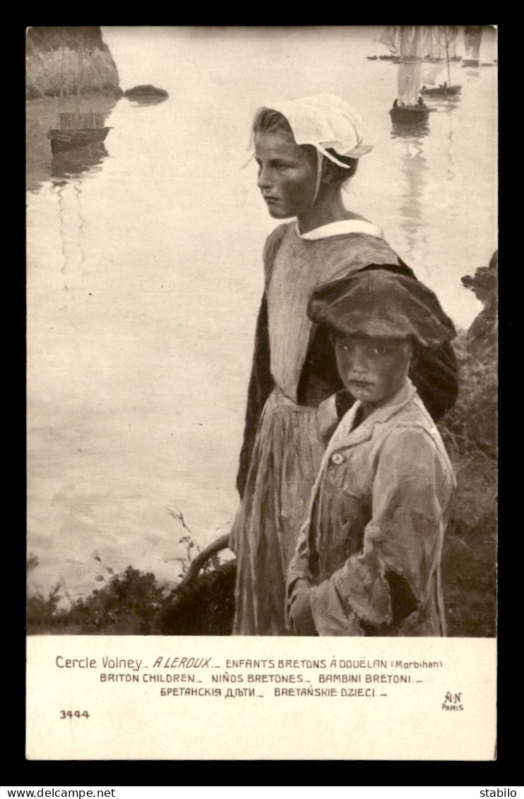 56 - DOUELAN - TABLEAU DE A. LEROUX - ENFANTS BRETONS - Sonstige & Ohne Zuordnung