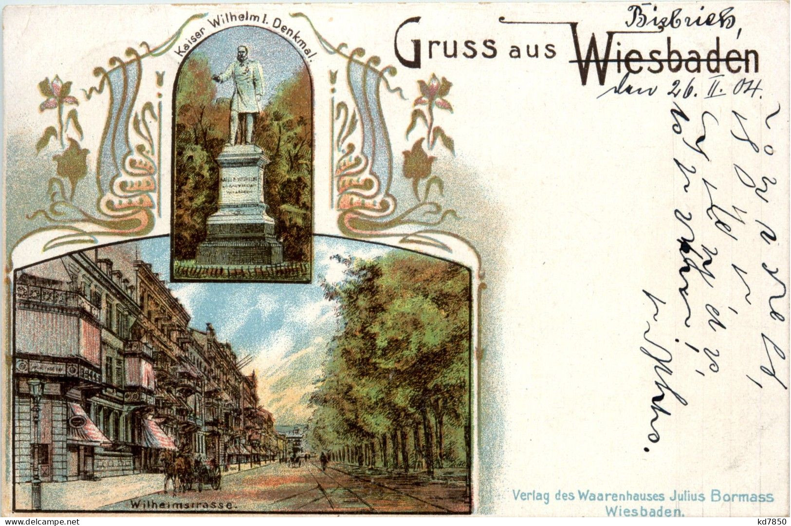 Gruss Aus Wiesbaden - Litho - Wiesbaden