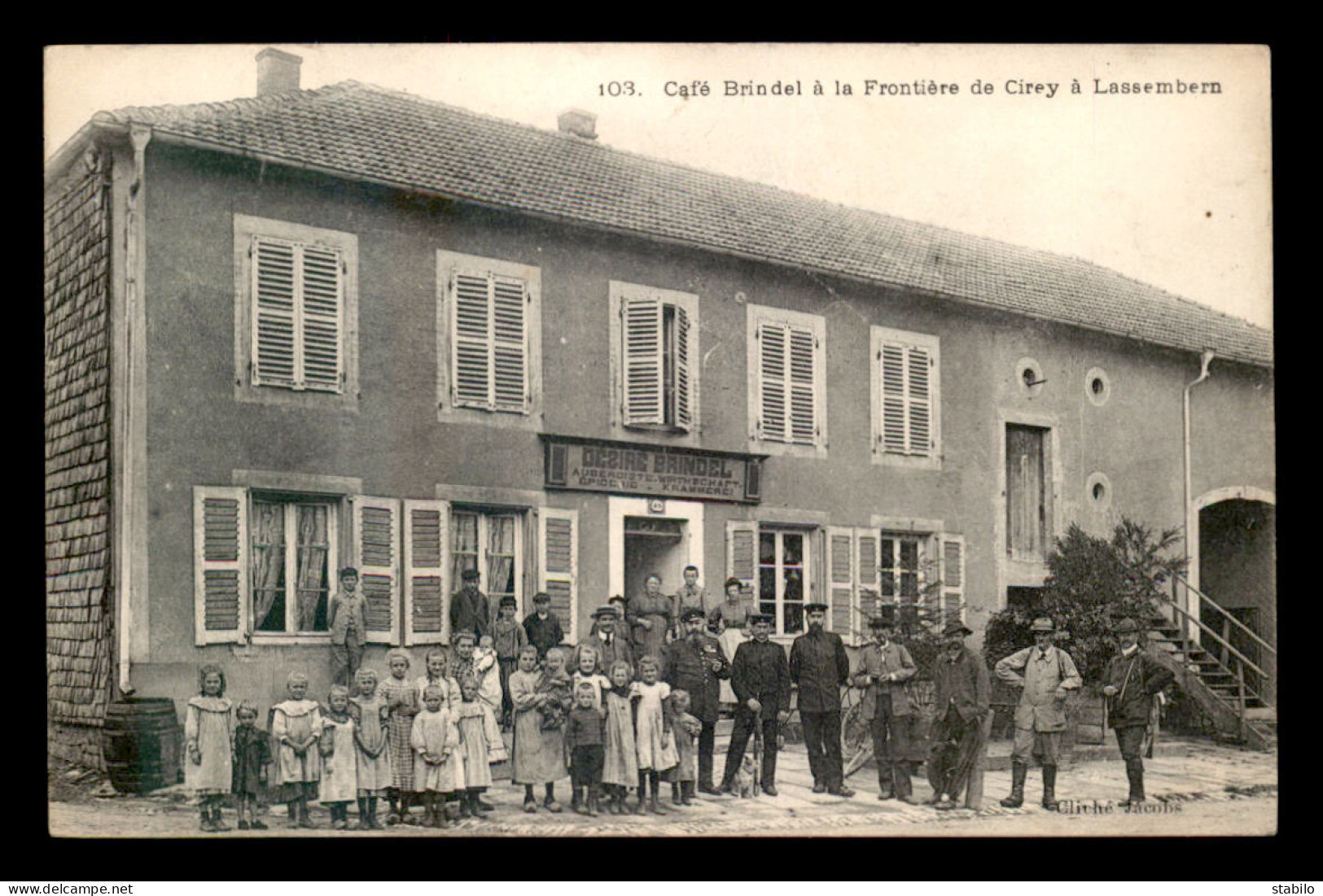 57 - LAFRIMBOLLE - FRONTIERE DE CIREY A LASSEMBERN - CAFE BRINDEL - Autres & Non Classés