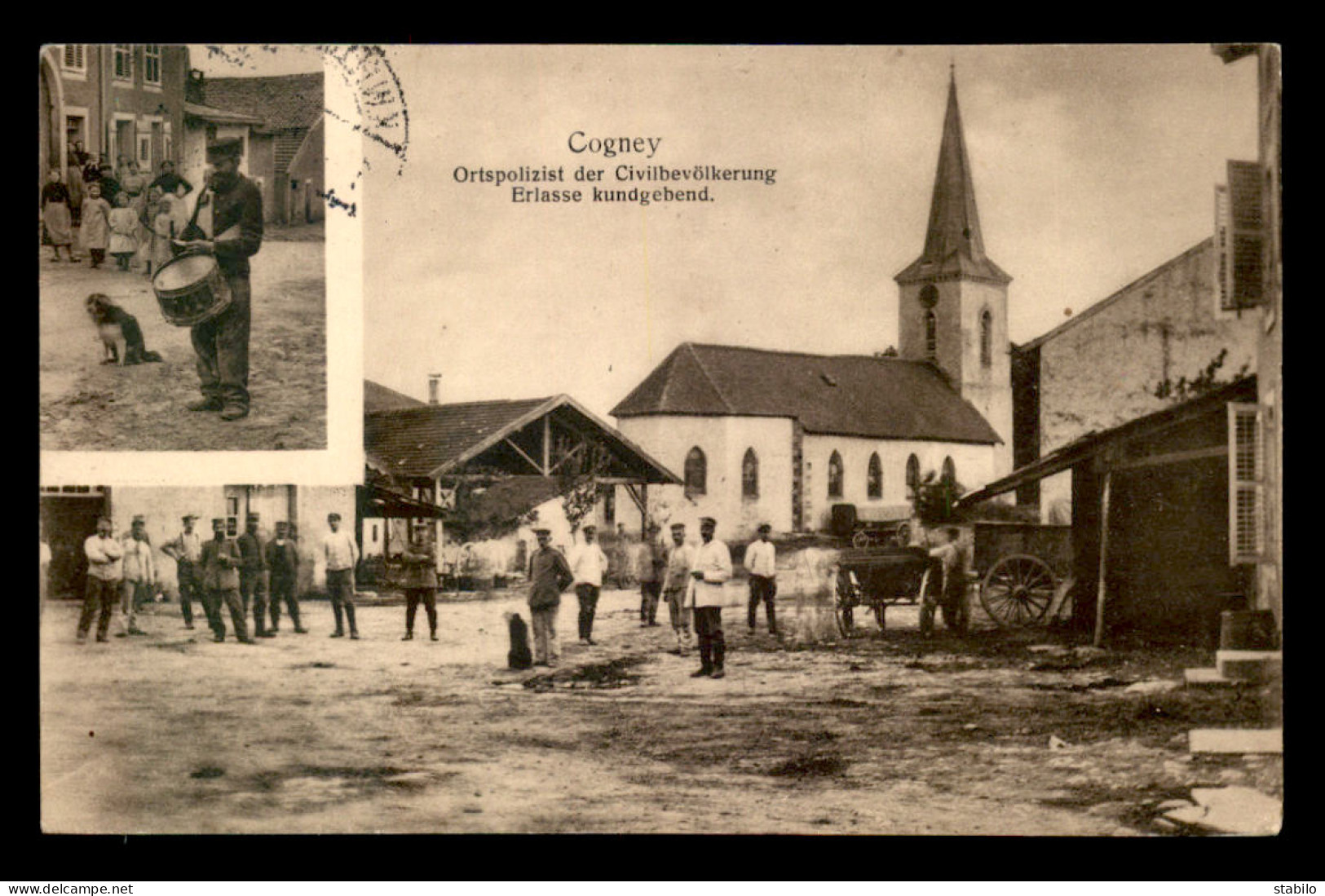 57 - COGNEY - ORTSPOLIZIST DER CIVILBEVOLKERUNG ERLASSE KUNDGEBEND - TAMBOUR DE VILLE - Autres & Non Classés