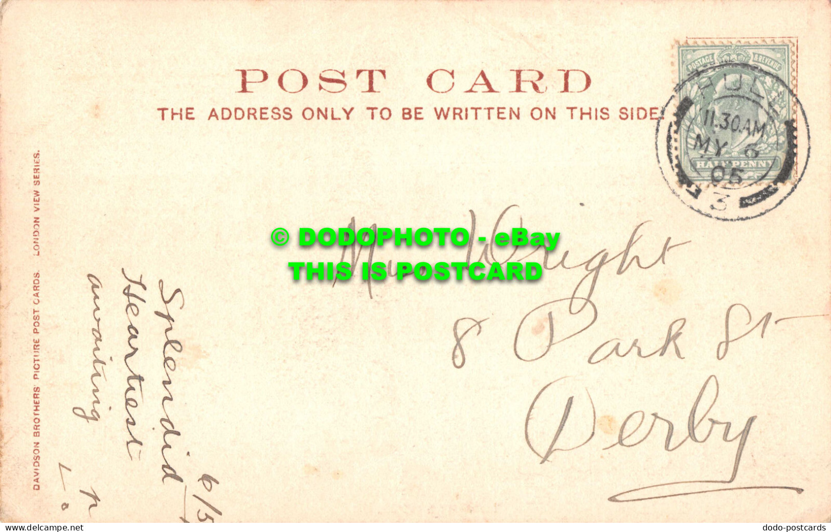 R542603 Tower Bridge. Davidson Brothers Picture Post Cards. London View Series. - Autres & Non Classés