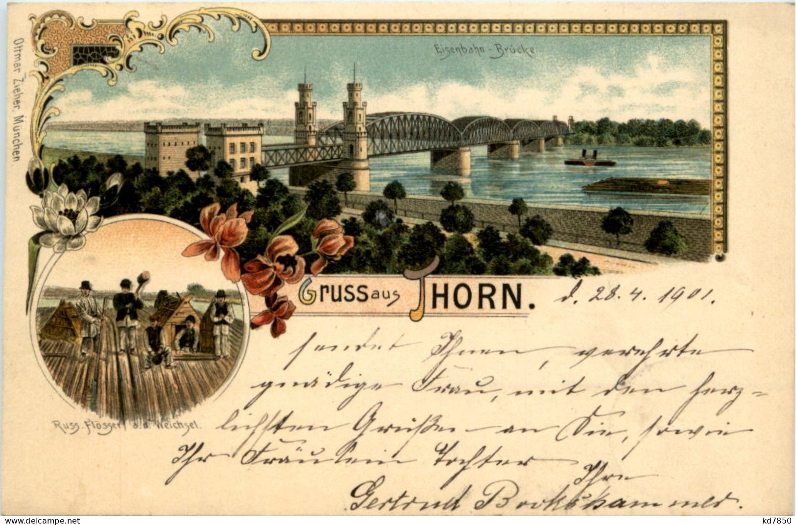 Gruss Aus Thorn - Litho - Polen