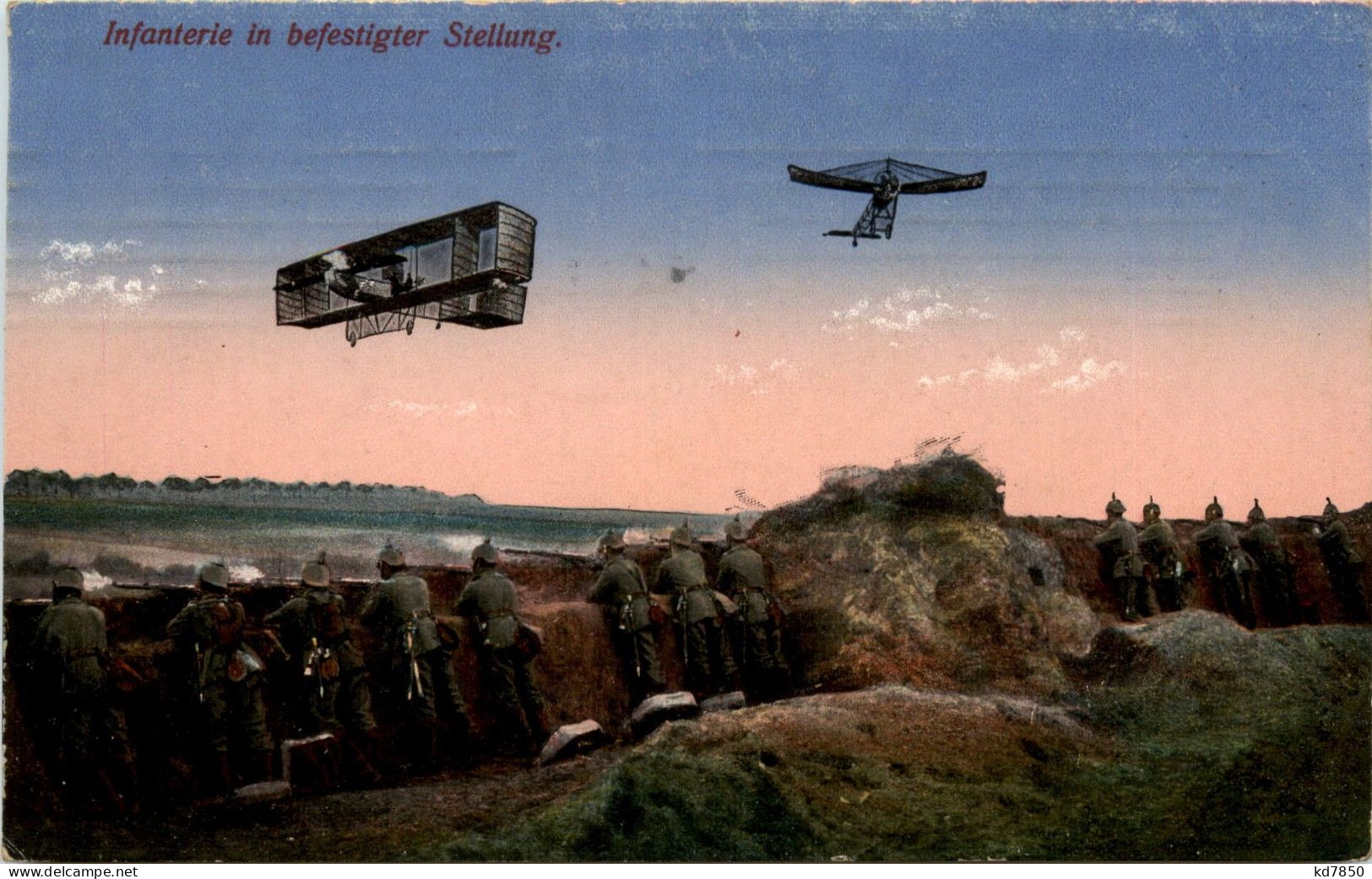Infanterie In Befestigter Stellung - Feldpost - War 1914-18