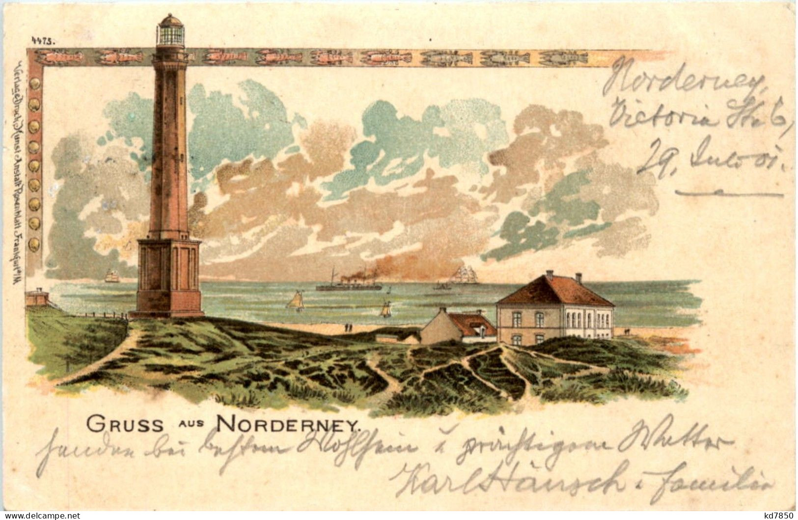 Gruss Aus Norderney - Litho - Norderney